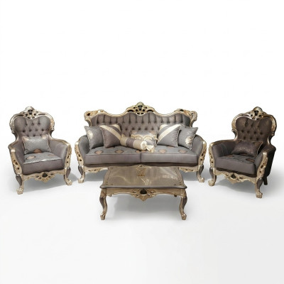 Designer Wohnzimmer set Sofagarnitur set Sofagarnitur 3+3+1+1 2x Sofas 2x Sessel