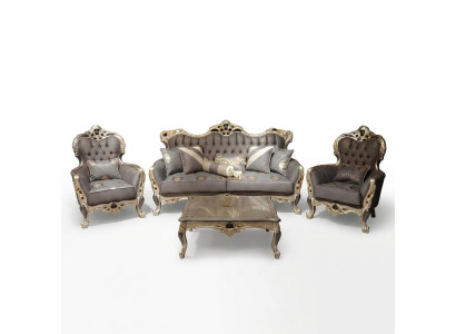 Designer Wohnzimmer set Sofagarnitur set Sofagarnitur 3+3+1+1 2x Sofas 2x Sessel