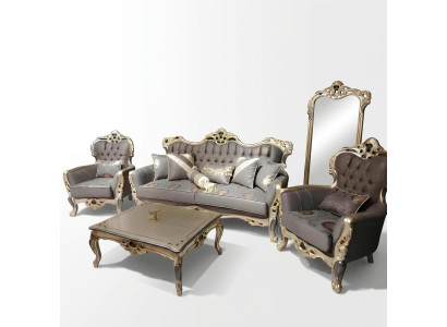 Stilvolles Chesterfield Wohnzimmer set Sofagarnitur 3+1+1 sitzer Couch