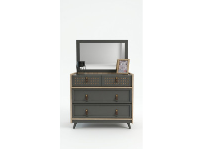 Exklusives Design Kommode mit Spiegel Schlafzimmer Kommode Design Schrank