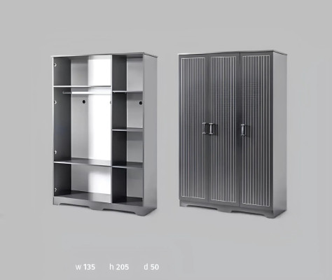 Kleiderschrank Schrank Möbel Schlafzimmer Schränke Holz Schwarz Loft