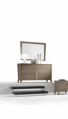 Kommode Spiegel Neu Luxus Komplettes Schlafzimmer Set Sideboard braun 2tlg
