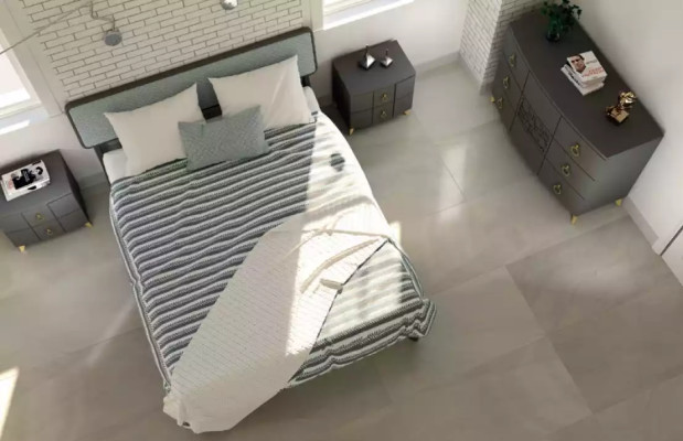 Schlafzimmer Set Luxus Bett 2x Nachttische Design grau 3tlg Kommode