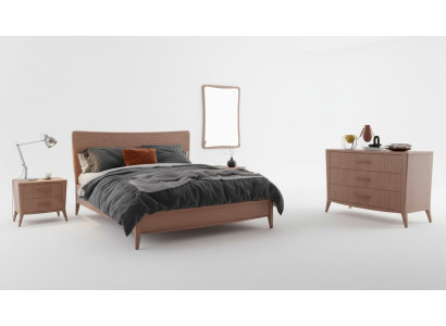 Schlafzimmer Set Bett 2x Nachttische Kommode Design Luxus Möbel 4tlg