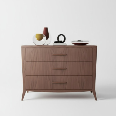 Kommode Wohnzimmer Holz Möbel Italien Sideboard Kommoden braun Schrank