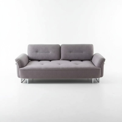 Sofa 3 Sitzer Textil Wohnzimmer Design Modern Neu Luxus weiß grau