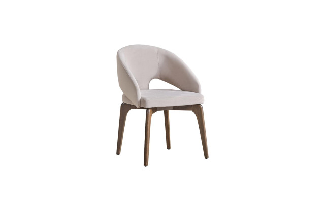 Weißer Esszimmerstuhl Stilvoller Einsitzer Polsterstühle Moderne Holzfüße