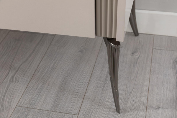 Beiger TV-Schrank Designer Couchtisch Luxus Wohnzimmer Möbel Holz 2tlg