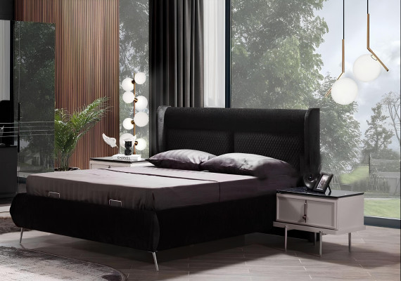 Brauner Nachttisch Stilvolle Schlafzimmer Holzmöbel Designer Möbel Neu