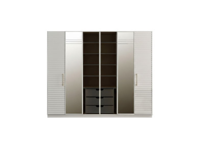 Designer Kleiderschrank mit Spiegel Schlafzimmer Luxus Möbel Schrank