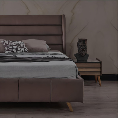 Moderne Schlafzimmer Möbel Polster Doppelbett Holz Nachttische Schrank