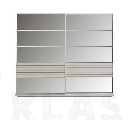 Schlafzimmer Möbel Glasschrank Designer Doppelbett Holz Nachttische 4tlg