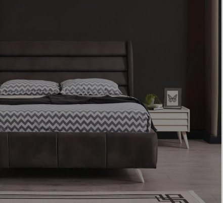 Schlafzimmer Möbel Glasschrank Designer Doppelbett Holz Nachttische 4tlg