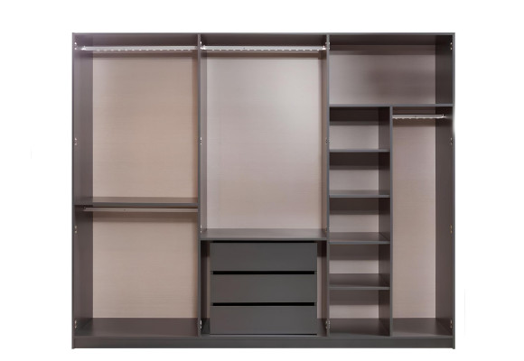 Moderner Grauer Kleiderschrank Schlafzimmer Schränke Designer Einrichtung