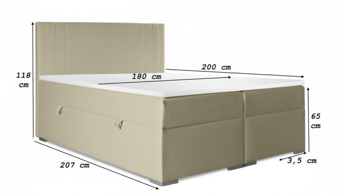 Doppelbett Polster Schlafzimmer Bett Modern Möbel Polsterbett Boxspringbett