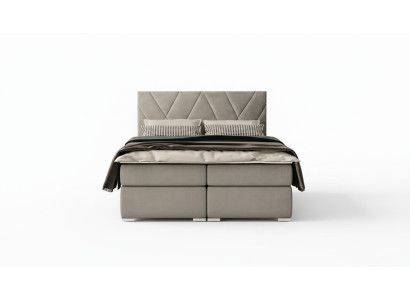 Luxus Schlafzimmer Bett Polster Stoff Design Doppelbett Möbel Boxspringbett