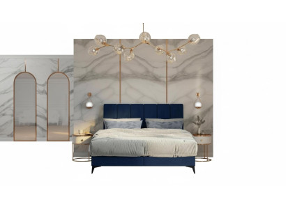 Modernes Bett Schlafzimmer Designer Doppelbett Boxspringbett Polsterbett
