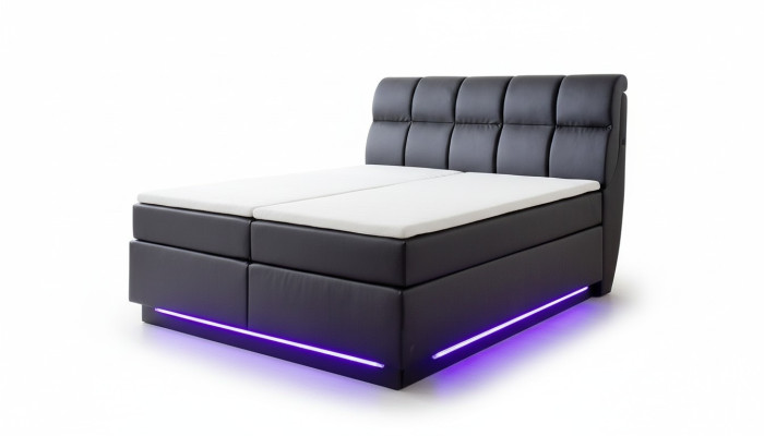 Polsterbett Bett Polstermöbel Designer Doppel Luxus Design 180x200cm Kunstleder