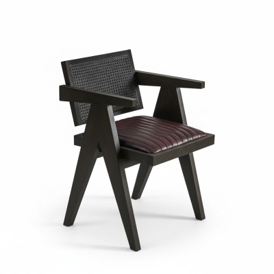 Holz stuhl Design Braun Armlehnstuhl Esszimmer Möbel Sitz Einrichtung Neu