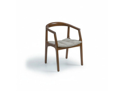 Braun Stuhl mit Armlehnen Modern Esszimmer Holz Stuhl Einrichtung Design