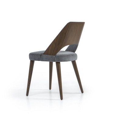 Esszimmerstuhl Grau Polster Stoff Neu Luxus Sitz Stuhl Einrichtung Design