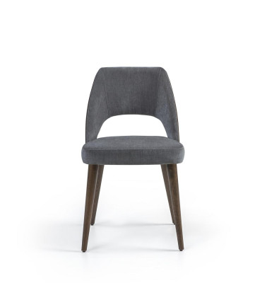 Esszimmerstuhl Grau Polster Stoff Neu Luxus Sitz Stuhl Einrichtung Design