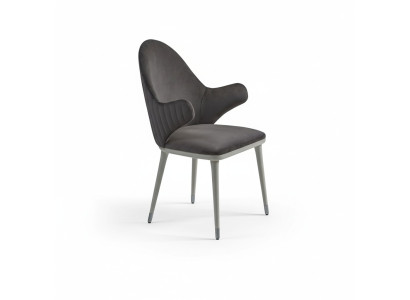 Grau Stuhl mit Armlehnen Modern Esszimmer Luxus Designer Möbel