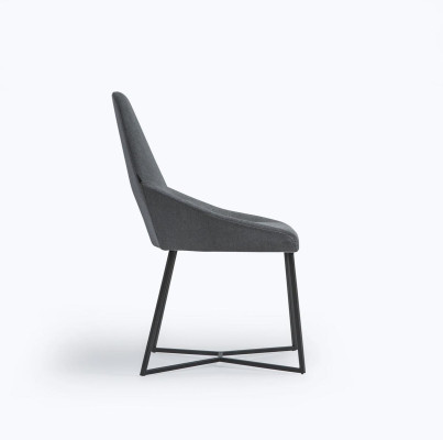 Designer Stuhl Möbel Modern Polsterstuhl Grau Esszimmerstuhl Neu Möbel