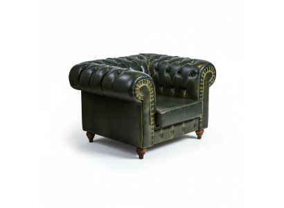 Сhesterfield Sessel Grün Modern Design Sitz Neu Einrichtung Wohnzimmer