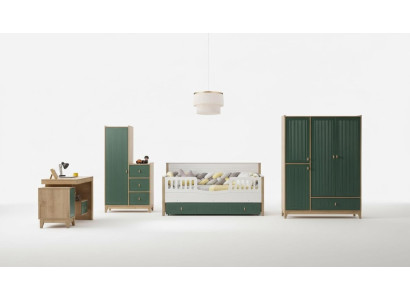 Stilvoll Kinderzimmer Set Besteht aus Bett 2х Kleiderschrank Schreibtisch