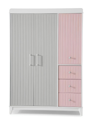 Luxuriös Kinderzimmer Set 3tlg Stilvoll Kommode Schrank Bett Mehrfarbig