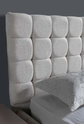 Exklusives Schlafzimmer Set Weißes Doppelbett Luxus 2x Holz Nachttische