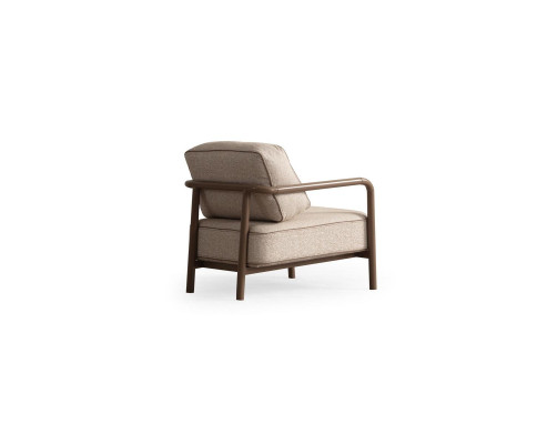 Moderner Beiger Sessel Einsitzer Designer Wohnzimmer Armlehnensessel