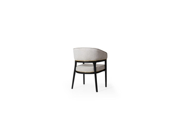 Weiß-Schwarzer Esszimmerstuhl Lehnstühle Designer Esszimmer Stühle Neu