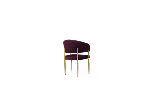 Dunkel-Lila Esszimmer Stuhl Designer Metallrahmen Esszimmer Holz Stühle