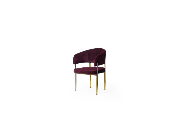 Dunkel-Lila Esszimmer Stuhl Designer Metallrahmen Esszimmer Holz Stühle