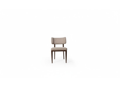 Designer Beiger Textilstuhl Esszimmer Braue Holzfüße Designer Möbel