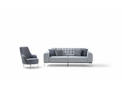 Exklusive Wohnzimmer Set von 2tlg. Sofagarnitur 3 Sitzer und Sessel Neu