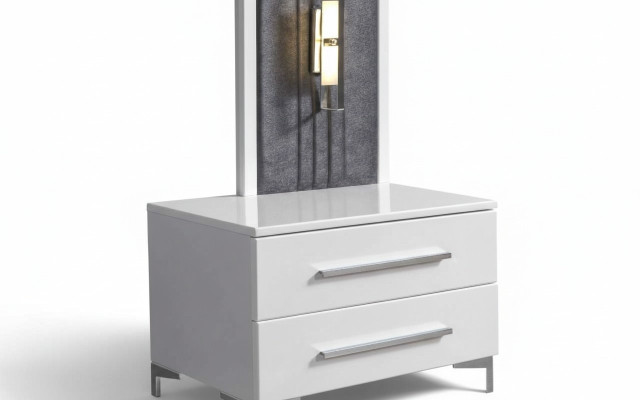 Weißer Holz Nachttische Designer Exklusiver Nachttisch Schlafzimmer Möbel