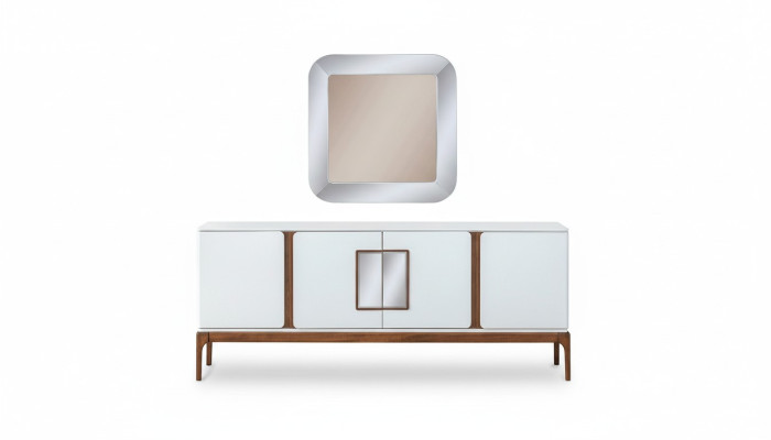 Luxus Esszimmer Set Anrichte Spiegel 2 tlg Modern Essgruppe Kommode