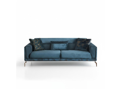 Modern Sofa 3 Sitzer Luxus Grün Design Möbel in Wohnzimmer Couchen 235cm
