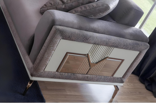 Design Wohnzimmer Set Sofas Sessel Moderne Couchtisch 3+3+1 Couchtisch