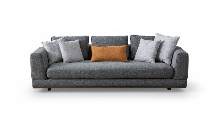 Sofa 3 Sitzer Modern Möbel Weiße Wohnzimmer Luxus 243cm Dreisitzer