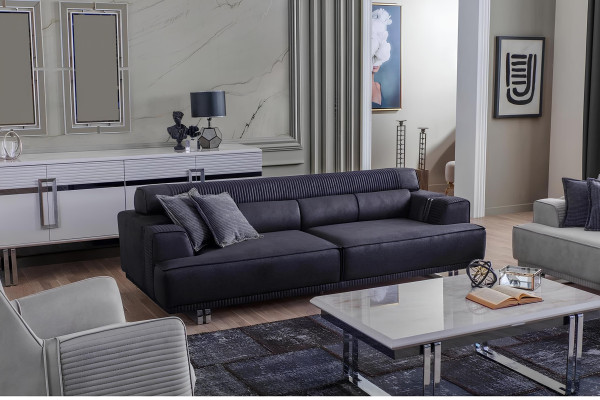 Sofagarnitur 3 Sitzer und Sessel Designer Möbel Wohnzimmer Couch Möbel