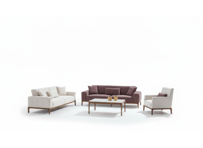 Sofagarnitur 3+3+1 Sitzer + Couchtisch 4tlg Set Polster Möbel Sofa Couch