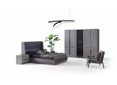 Schlafzimmer Set Bett Kleiderschränke Schrank Betten 2x Nachttische 4tlg.