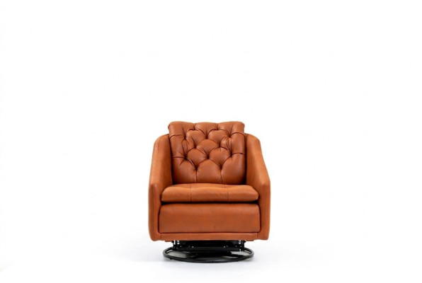 Modern Sessel Wohnzimmer Orange Stil Möbel Designer Lounge Club 75x90