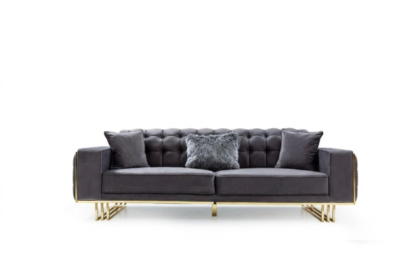 sofa Luxus Möbel Wohnzimmer Füße 240cm Couch Sofas Couchen 3 Sitzer