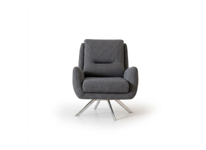 Modern Sessel Luxus Möbel in Wohnzimmer Lounge Club Designer grau Einrichtung