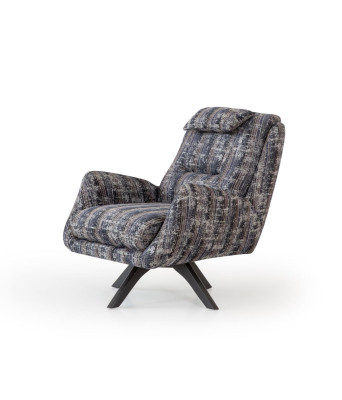 Sessel Modern Grau Wohnzimmer Sitzmöbel Textil Luxus Design Möbel Lounge Club